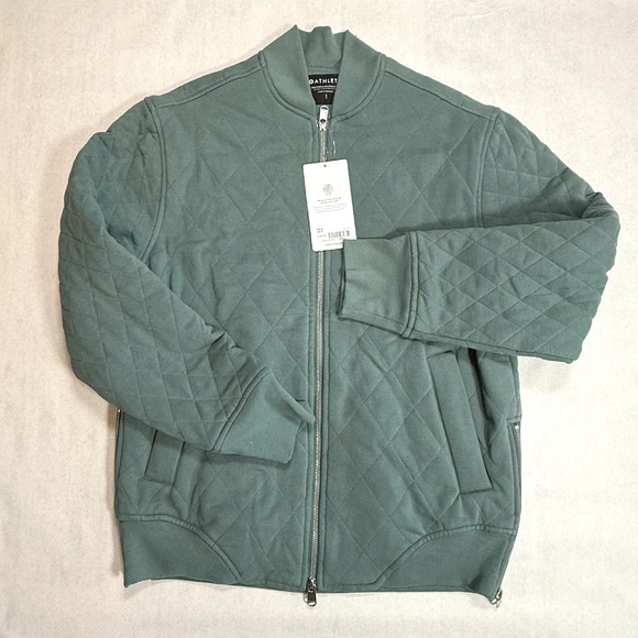 Athleta | Retroplush Bomber Jacket Deep Ocean Teal Small ***NEW*** - Picture 2 of 11